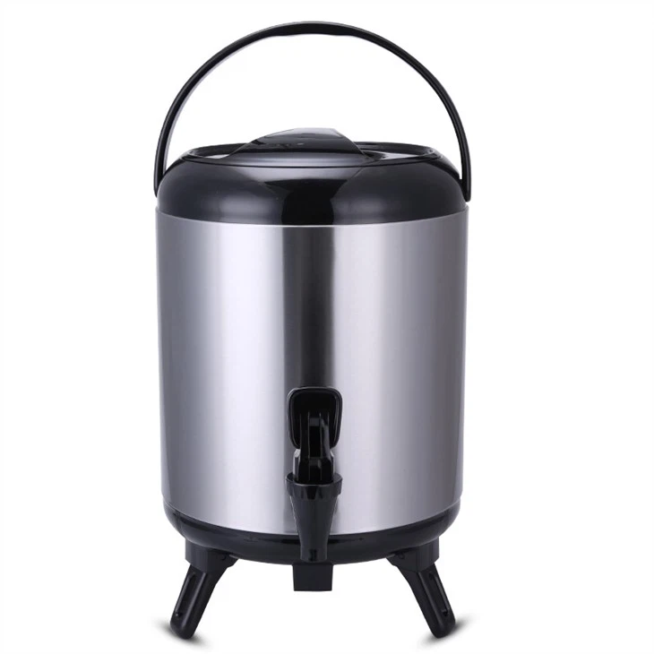 Cubo de té de leche con aislamiento de acero inoxidable con grifo
